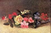 Mount, Evelina Roses and Fuschia Spain oil painting reproduction